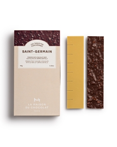Tablette de Chocolat Saint-Germain sur fond blanc