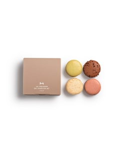 Macarons Case 4 pieces  on white background