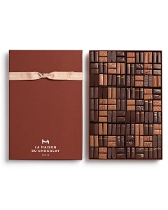 Coffret Maison Noir et Lait 144 chocolats  sur fond blanc
