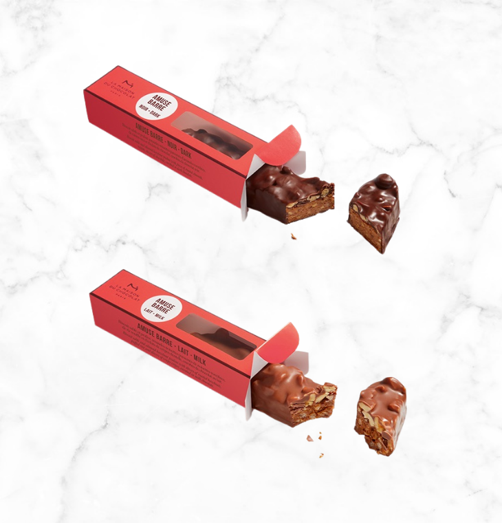 Almond-hazelnut praliné snack bars