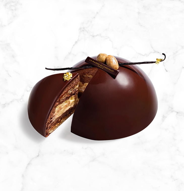 Crème Brûlée Mousse Cake NYC - La Maison du Chocolat