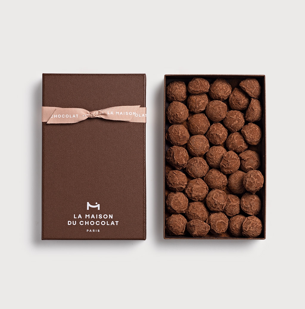 Plain Truffles Gift Box 245g on gray background