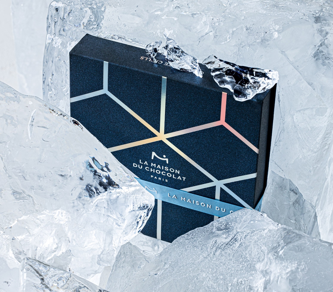 Coffret de chocolats givrés