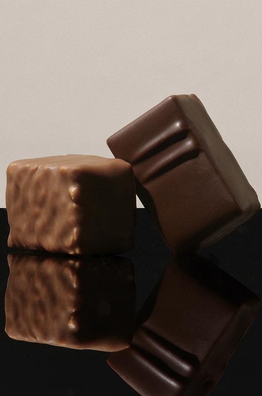 Praliné chocolat au lait et praliné chocolat noir Maison