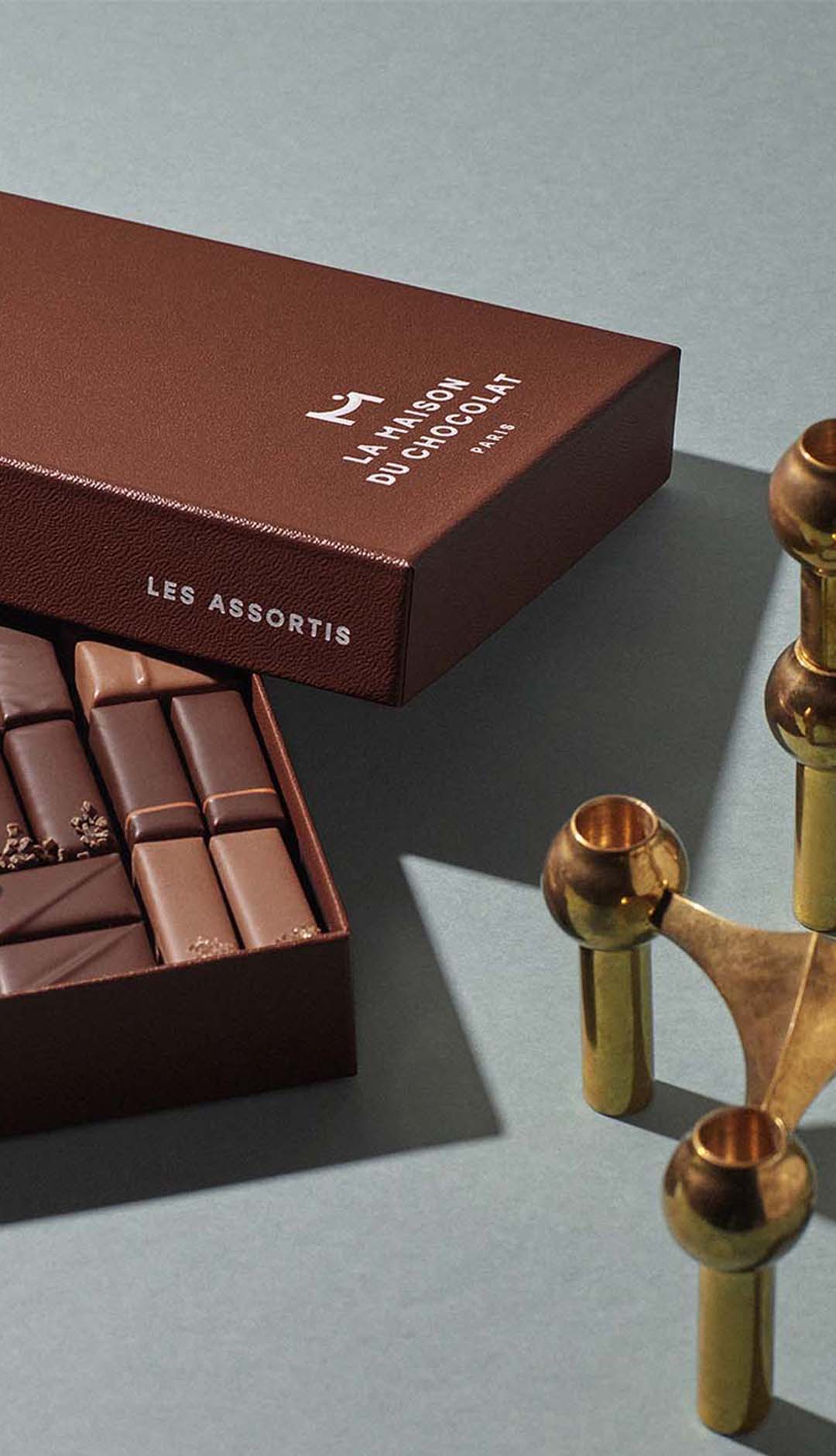 Ambiance lifestyle du coffret de chocolat Maison